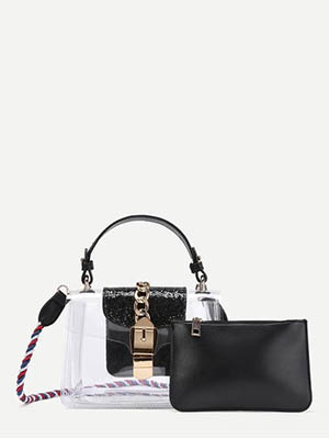 Женская сумочка тёмно-чёрная недорогая