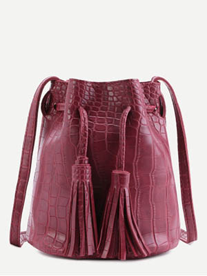 Женская сумка светло-рубиновая молодёжная