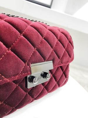 Женская сумка тёмно-пурпурная модная
