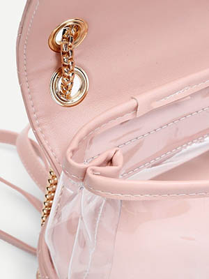 Женская сумочка розовая через плечо